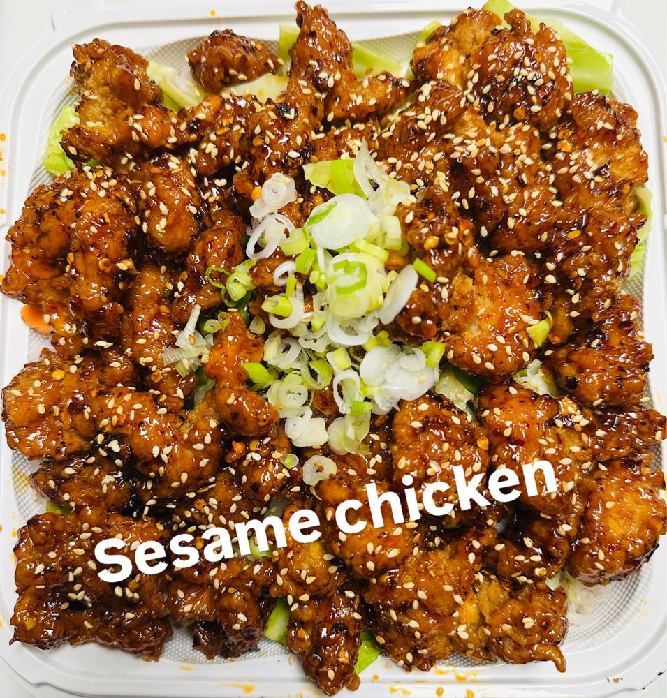 Sesame chicken plate